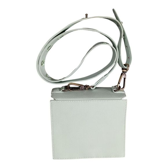 Parchita Shoulder Bag Purse Detachable Strap Mint Green Mini Vegan Leather - Picture 3 of 13